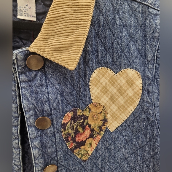 Vintage quilted denim jacket - Picture 2 of 4
